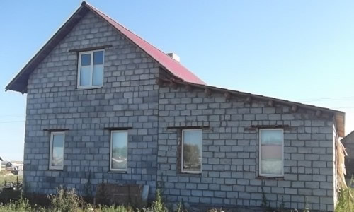 Дом, построенный из шлакоблока