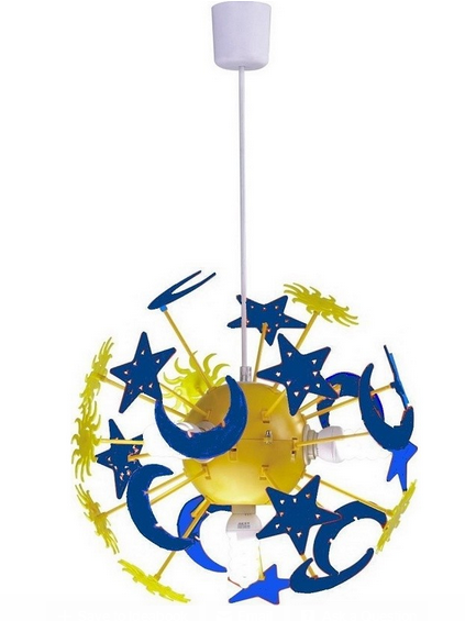 Солнце и луна желто-синей гаммы для комнаты мальчика