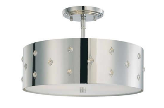 Стальная гламурная люстра для хромированной кухни