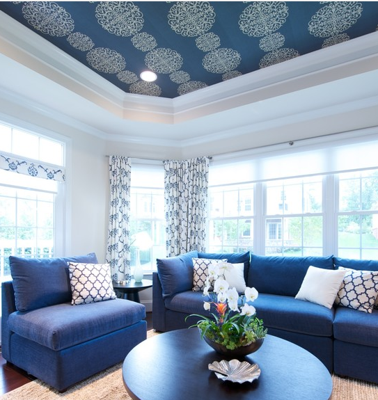 Выбирая «цветастый» верх, подбирайте мебель и фурнитуру в тон