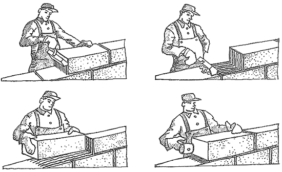 Схема кладки газобетона
