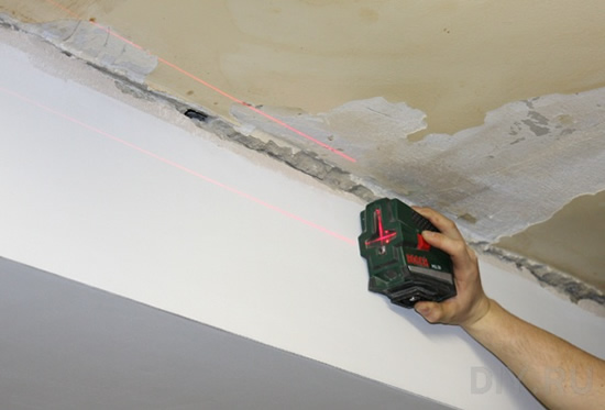 Разметка при помощи лазерного уровня