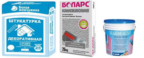 Различные виды декоративной штукатурки