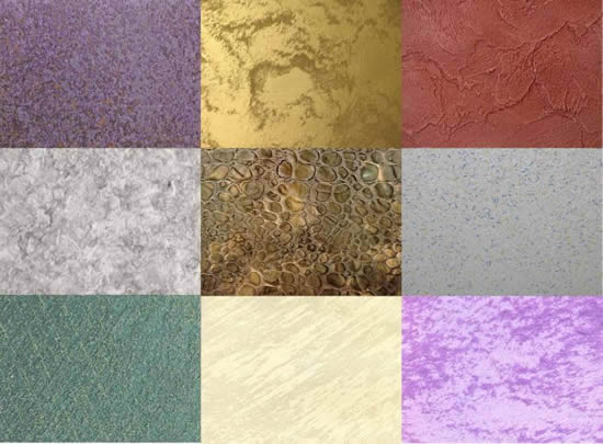 Различные варианты декоративной поверхности