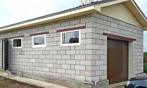 Конструкция гаража из пеноблоков