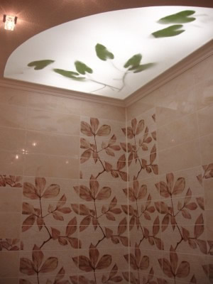 Оригинальный потолок в ванной комнате