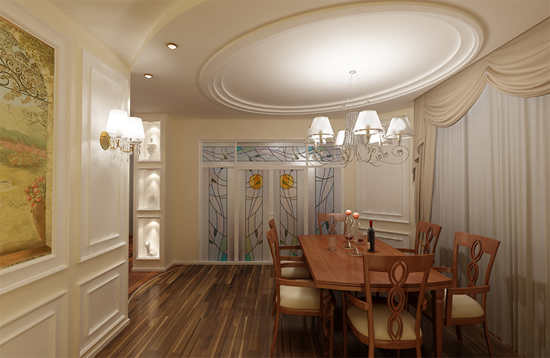 Криволинейный многоуровневый потолок