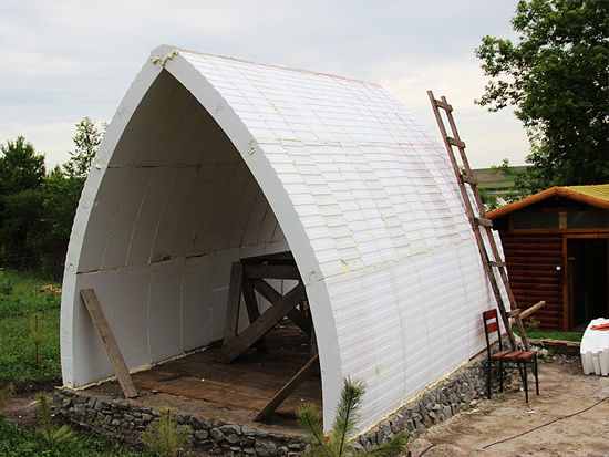 Конструкция дома из пенопласта