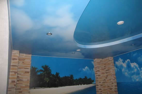 монтаж комбинированных потолков