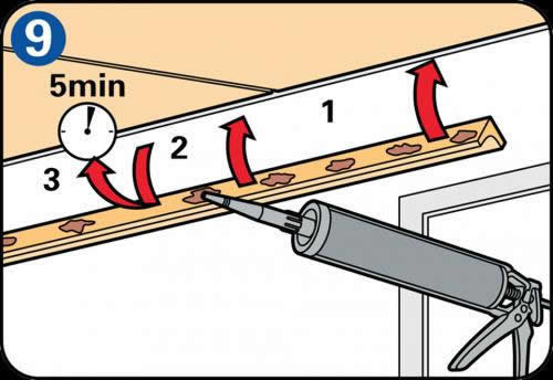Монтаж потолочного плинтуса