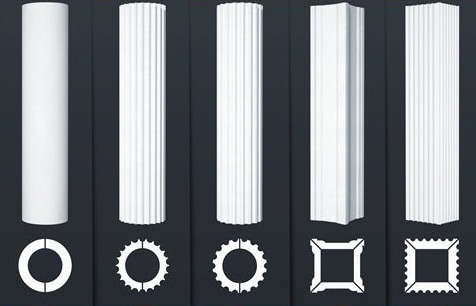 Виды колонн из пенопласта