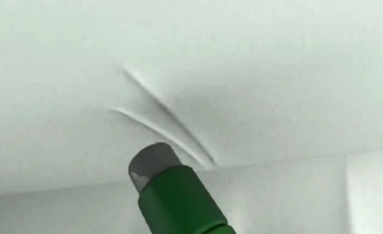 Выравнивание дефекта строительным феном