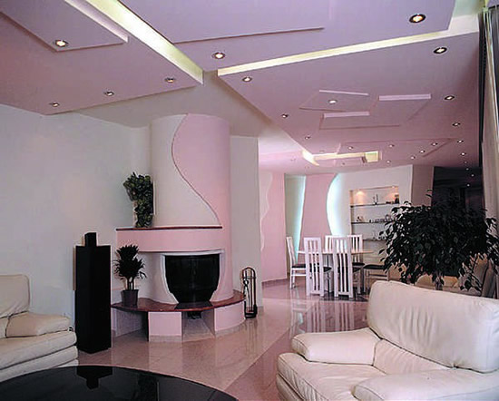 Пример разноуровневого потолка из гипсокартона