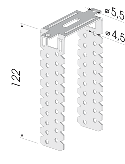 Вид потолочного прямого подвеса