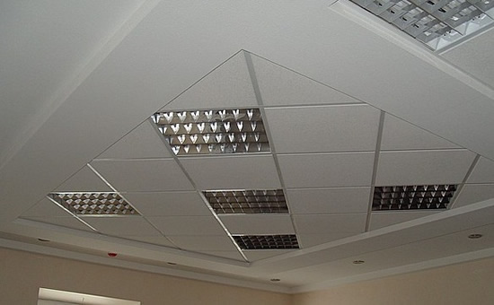 оформление потолка гипсокартоном