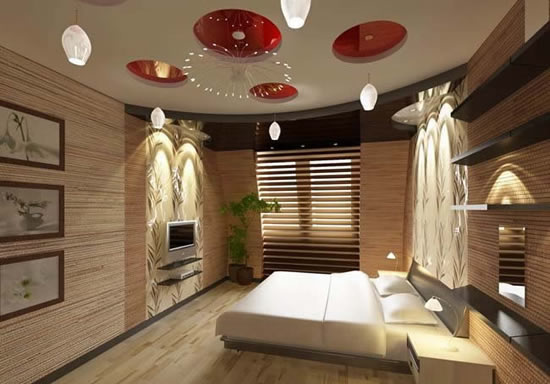 Необычный дизайн гипсокартонного потолка