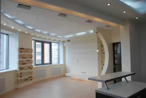 Отделка потолков в квартире: сложные конструкции