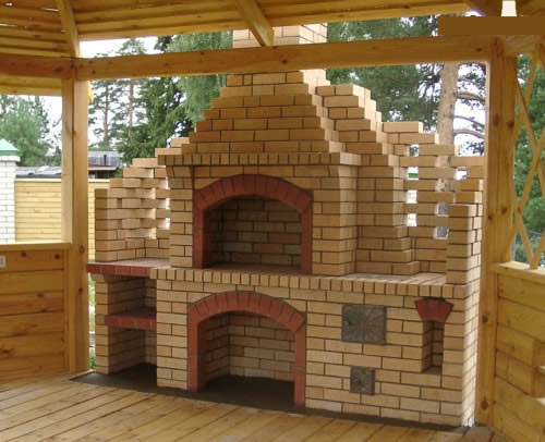 Кирпичная печь барбекю