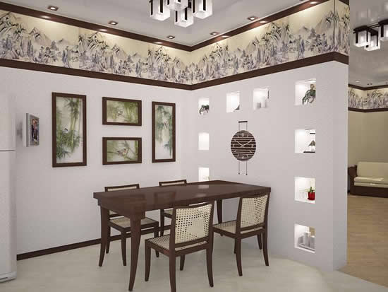 Гипсокартонные конструкции с оригинальной отделкой