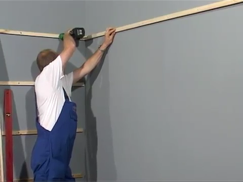 Делаем крепление элементов по всему периметру помещения