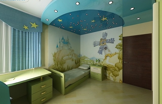 Спальная зона в детской комнате