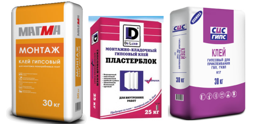 Различные виды гипсового клея