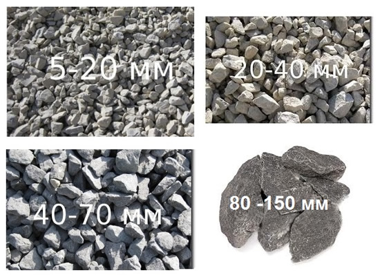 Фракция щебня