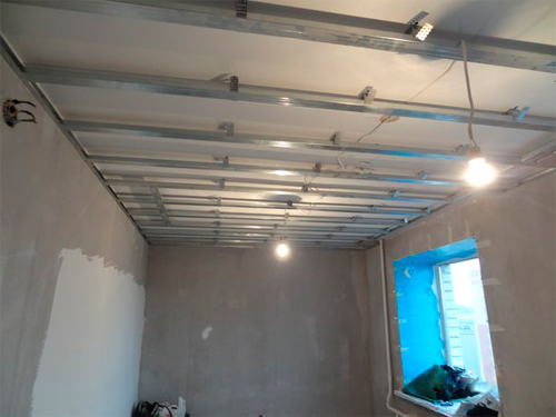 ремонт потолков на кухне