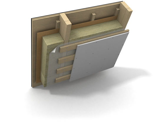 Схема монтажа ГКЛ на контробрешётку