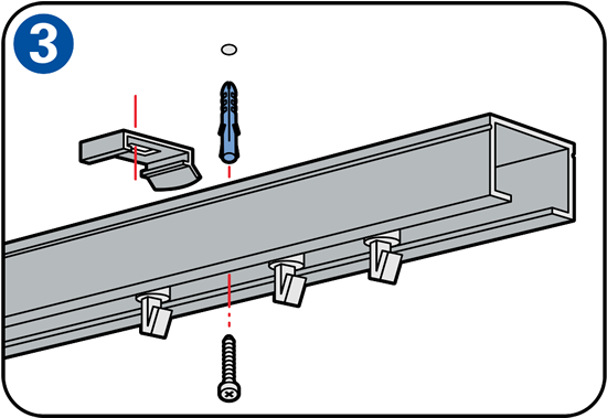 Схема установки жалюзи на потолок
