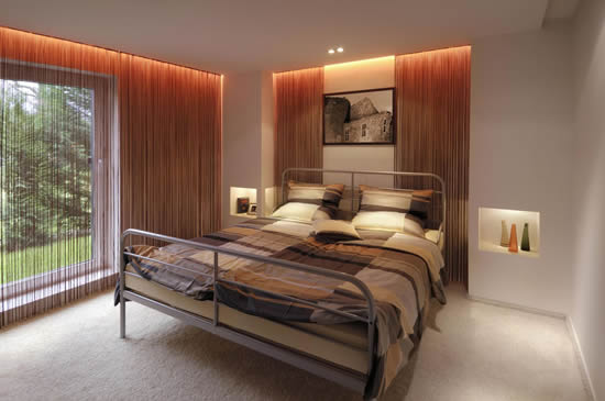 Скрытый потолочный карниз для штор