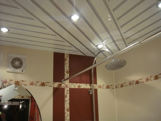 Установка: потолок реечный закрытого типа