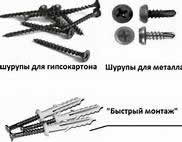Метизы для крепления листов гипсокартона
