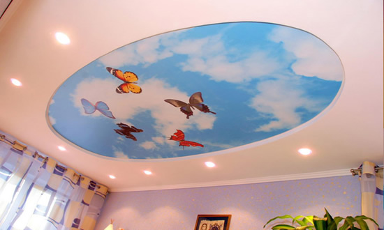 Детская: потолок «облака»