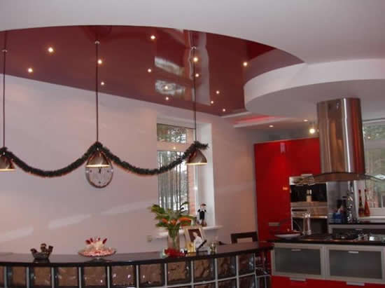 Оформление потолка из гипсокартона