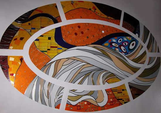 Витраж, выполненный по технологии фьюзинг