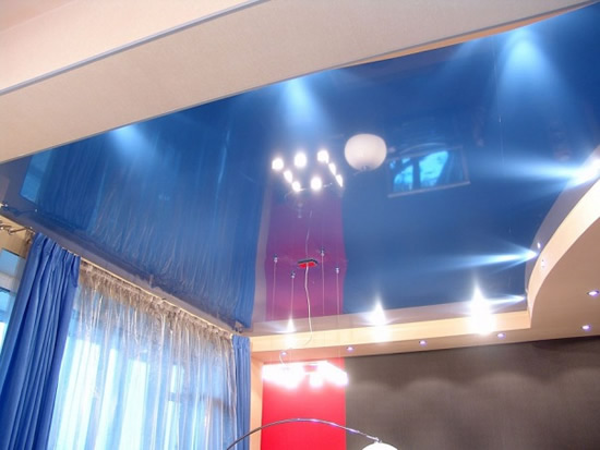 Пример выполнения натяжного зеркального потолка